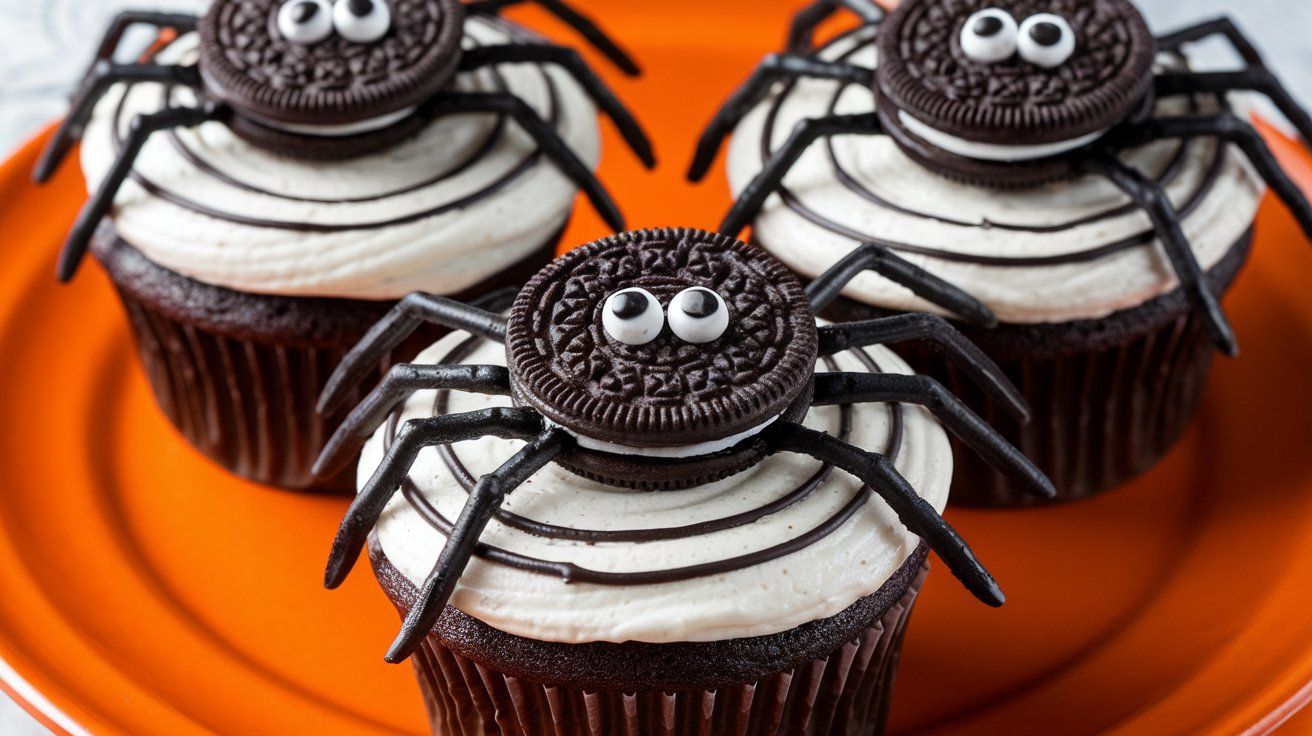 Spooky Spider Cupcakes for Halloween