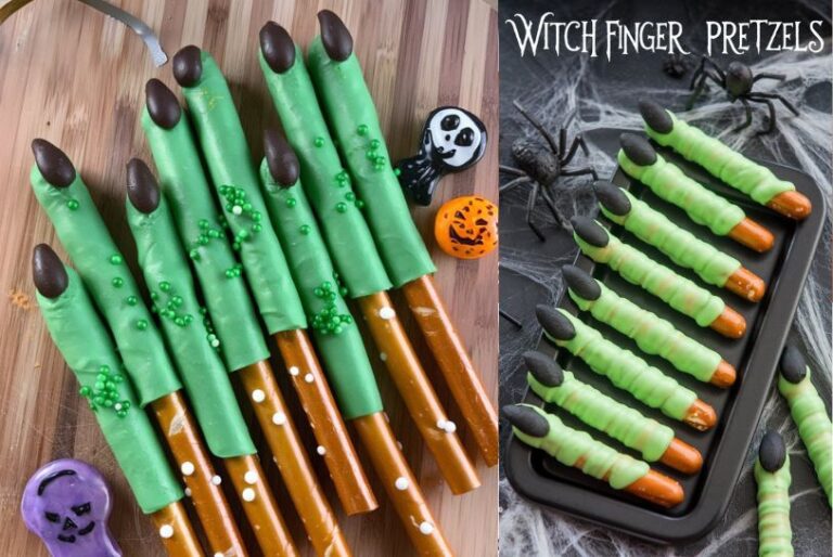 witch prezel fingers for halloween