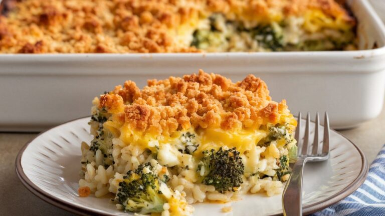 cheesy broccoli rice casserole