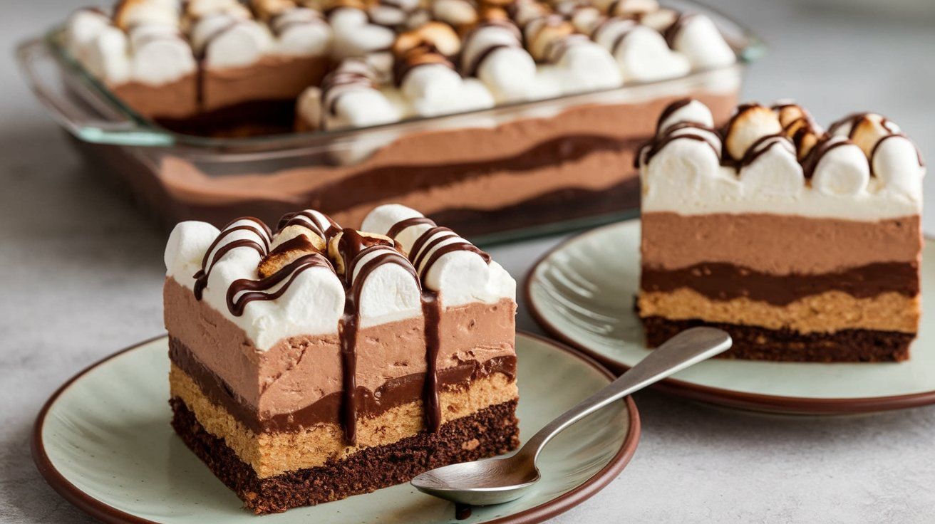 hot chocolate lasagna or hot chocolate delight dessert