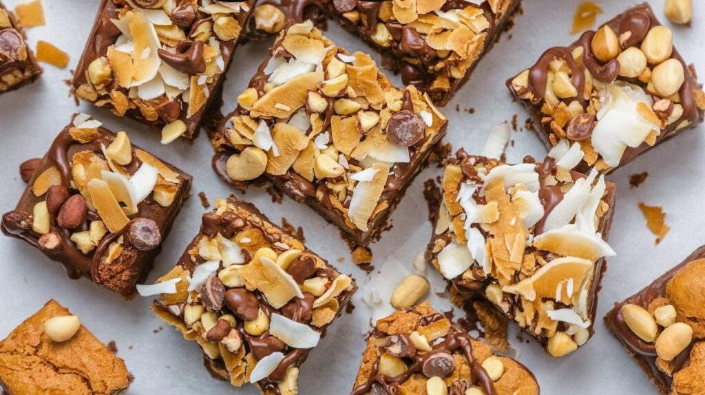 Cutting 7 Layer Bars 7 layer bars aka 7 layer cookie bars aka 7 layer magic cookie bars