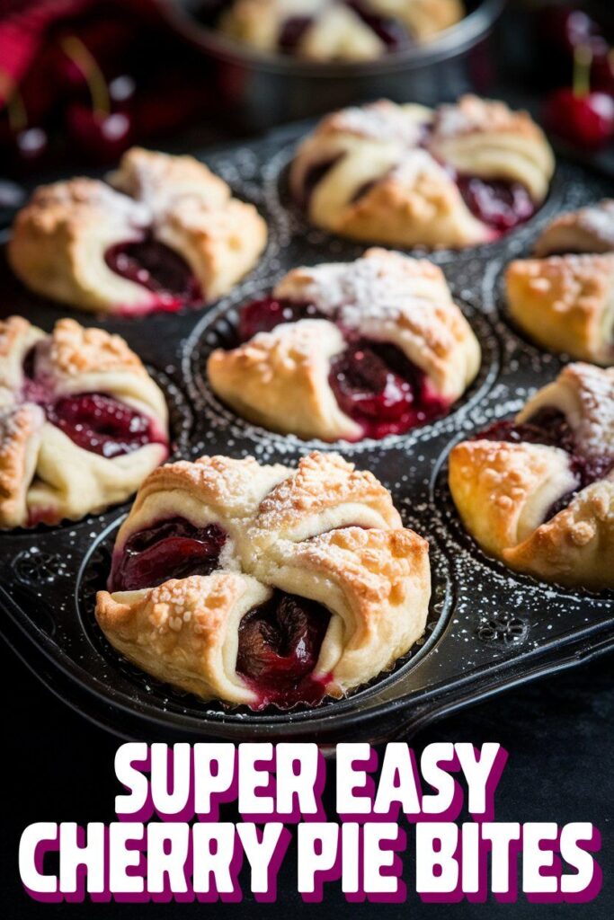 Valentine's Day Desserts: cherry pie bites